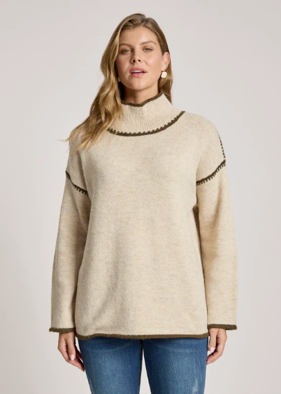 Orin Jumper - Dune\Olive | Abbey Road Kaikoura 