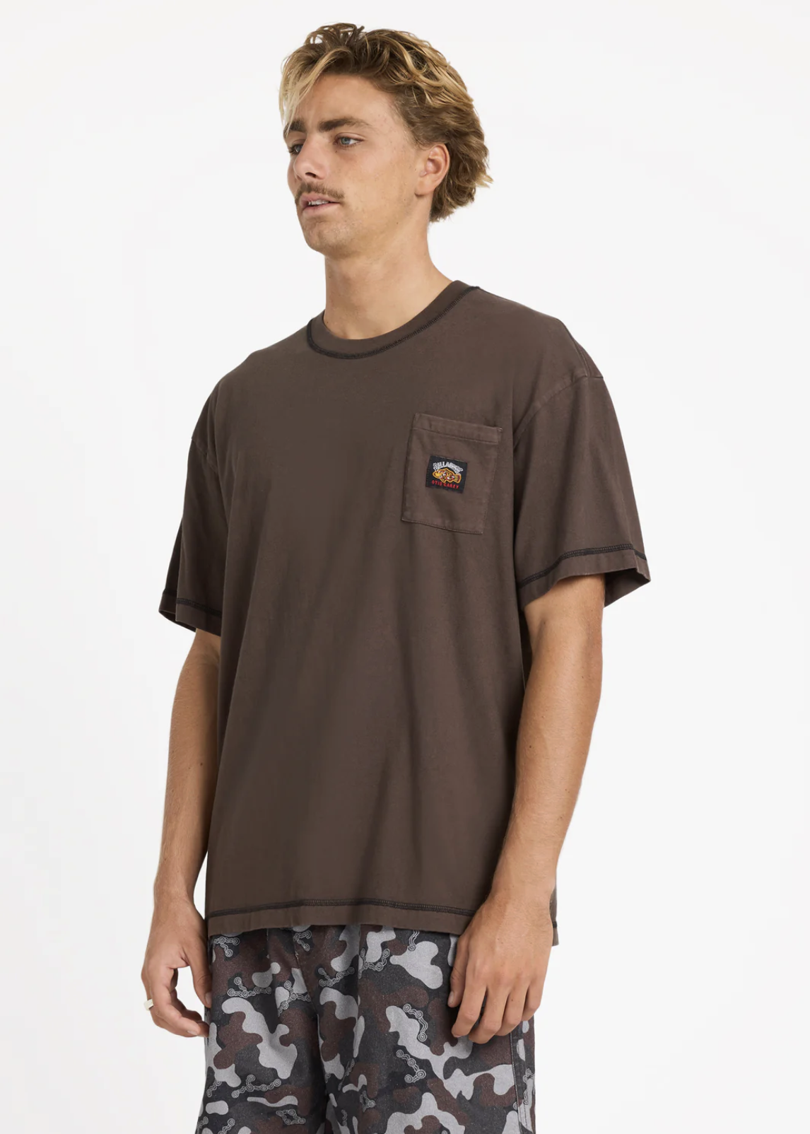 Otis Pocket Tee Chocolate  | Abbey Road Kaikoura