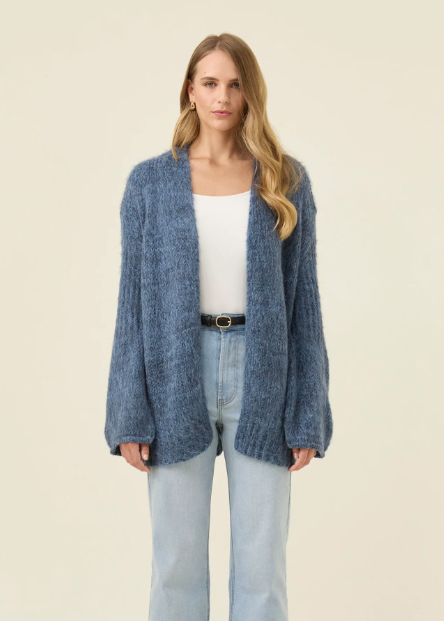 Pallas Relaxed Cardigan - One Size / Navy | Abbey Road Kaikoura