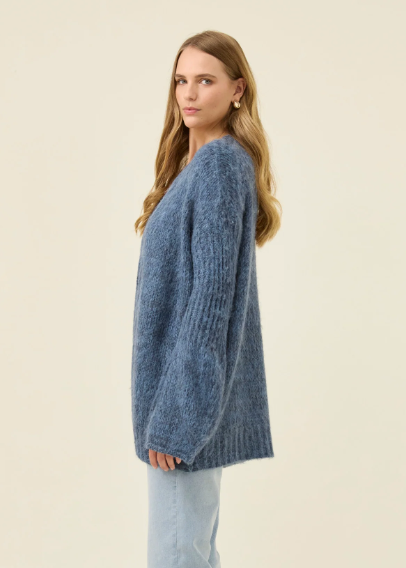 Pallas Relaxed Cardigan - One Size / Navy | Abbey Road Kaikoura