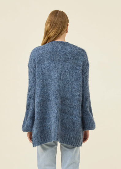 Pallas Relaxed Cardigan - One Size / Navy | Abbey Road Kaikoura