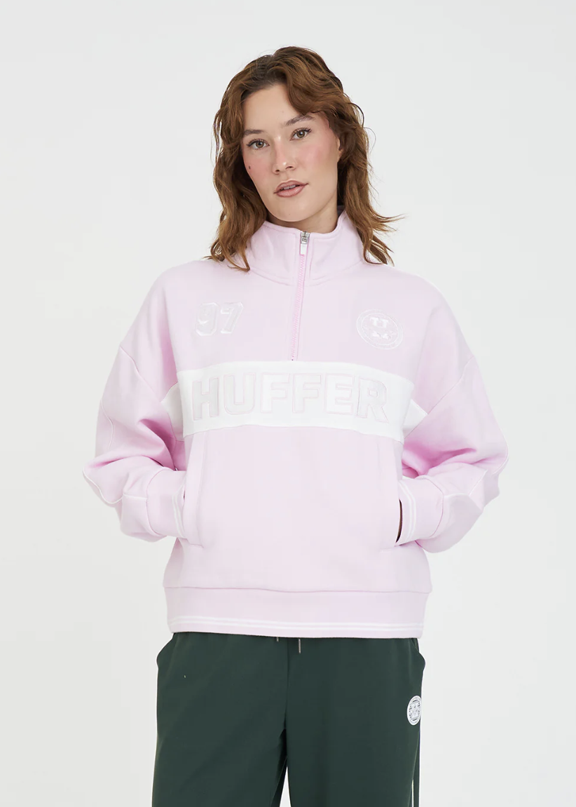 Panelled 1/4 Zip 350/Arena Petal | Abbey Road Kaikoura