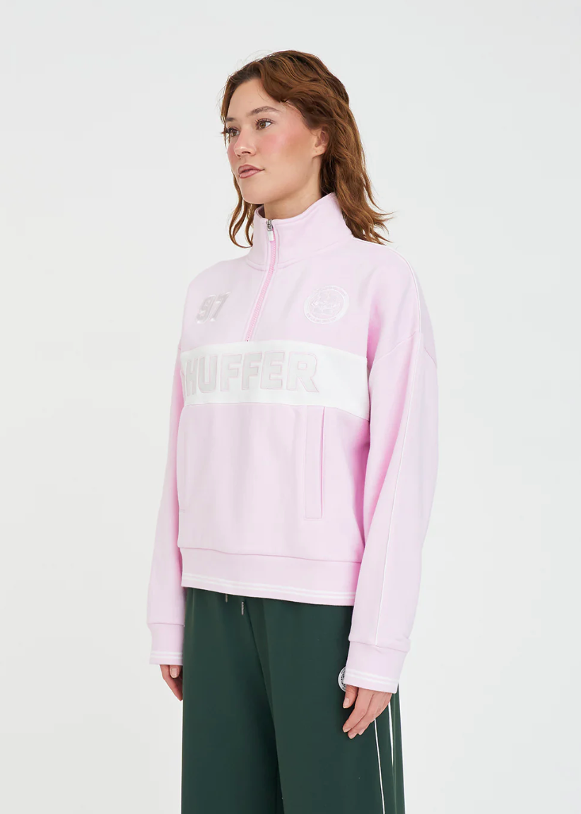 Panelled 1/4 Zip 350/Arena Petal | Abbey Road Kaikoura