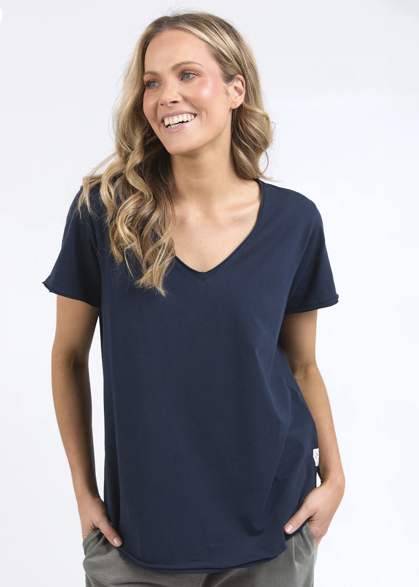 Pima Vee Tee - Navy  | Abbey Road Kaikoura