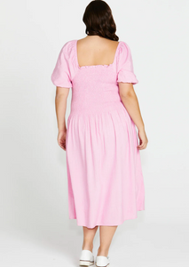 Betty Basics Ingrid Shoulder Dress /Prism Pink|Abbey Road