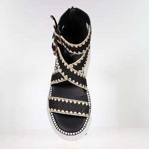Plaza Woven Black Raffia | Abbey Road Kaikoura