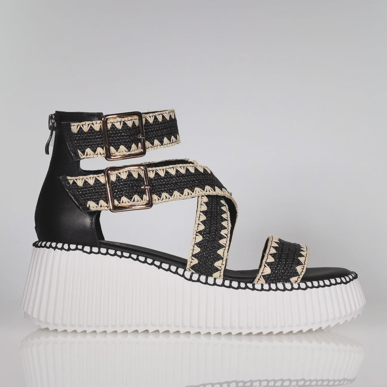 Plaza Woven Black Raffia | Abbey Road Kaikoura