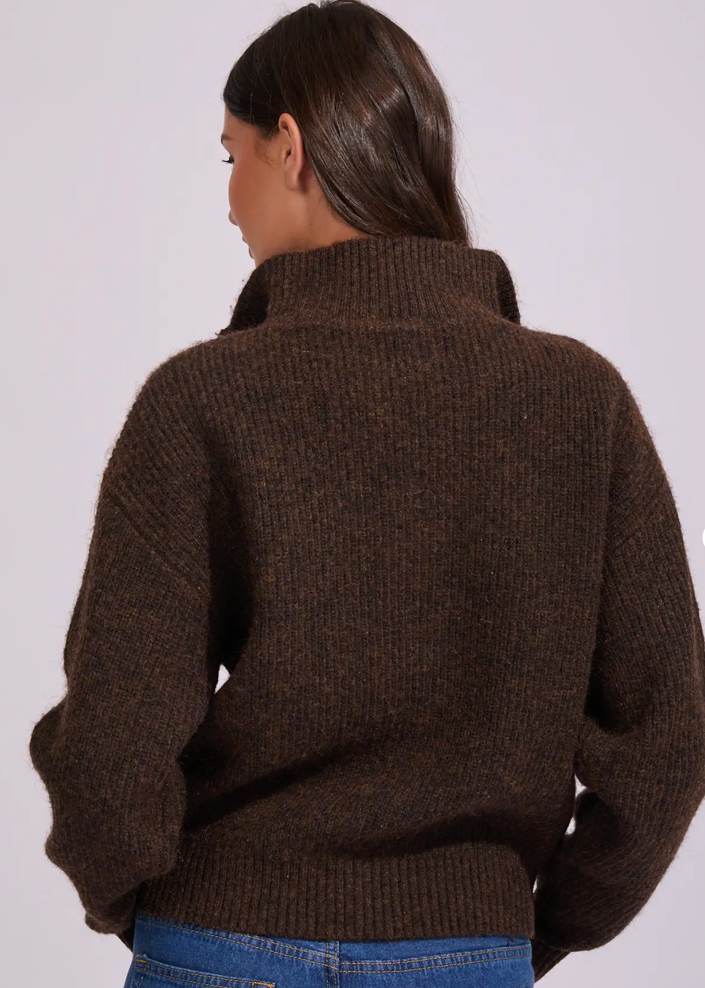 Quincy Zip Knit Chocolate | Abbey Road Kaikoura