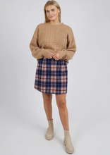 Load image into Gallery viewer, Elm Reilly Check Skirt/Navy|Abbey Road