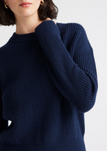 Load image into Gallery viewer, Toorallie Rib Knit Jumper/Navy|Abbey Road