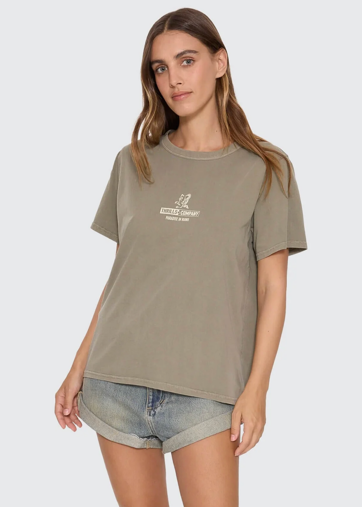 Risen Relaxed Tee - Olive | Abbey Road Kaikoura