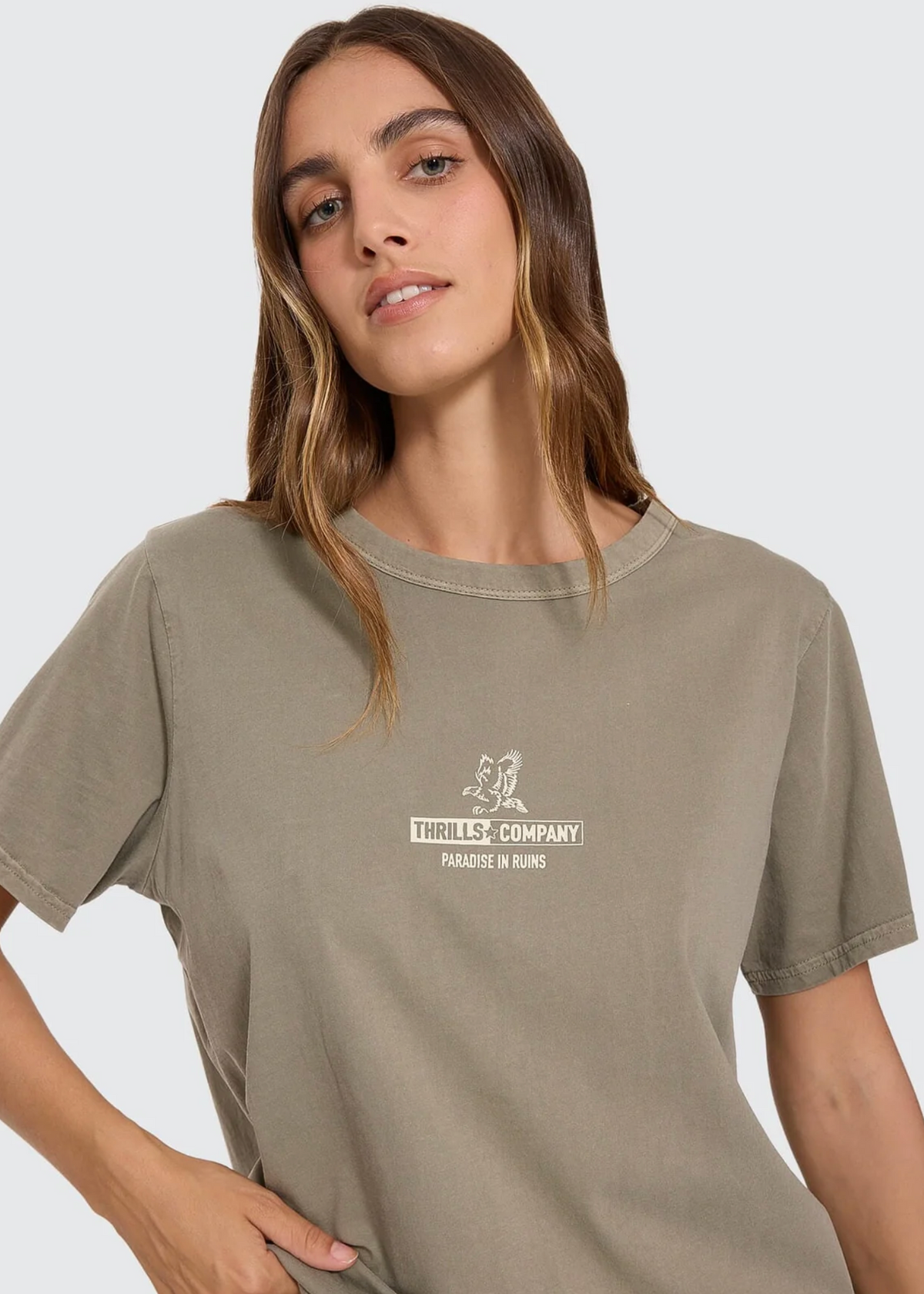 Risen Relaxed Tee - Olive | Abbey Road Kaikoura