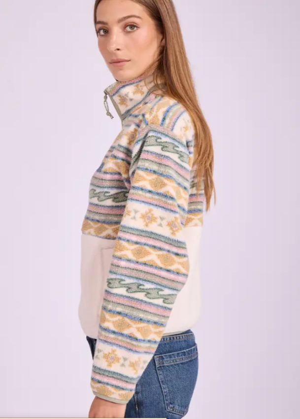 Rock Jetty Mock Neck Zip Fleece | Abbey Road Kaikoura