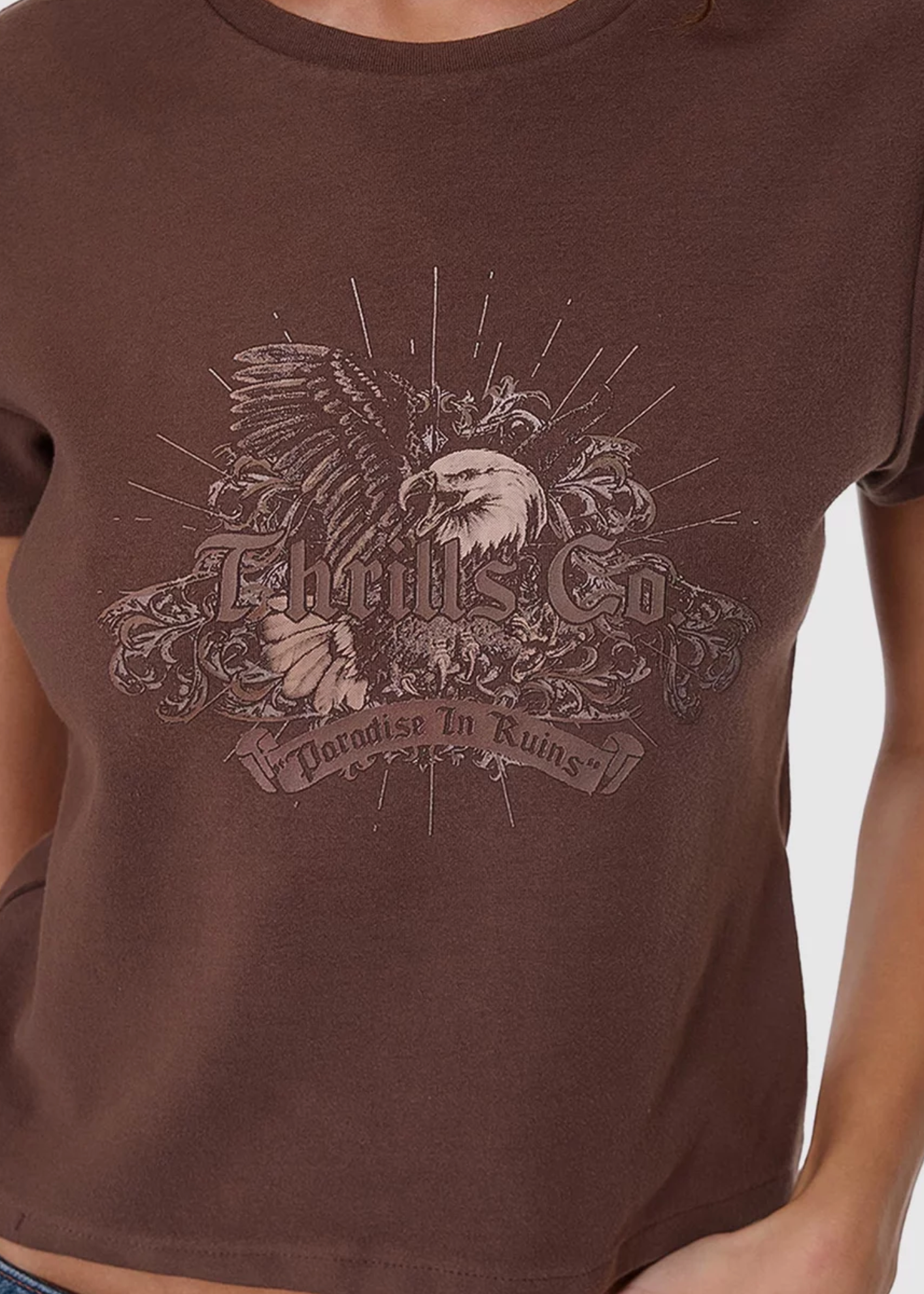 Ruined Paradise Mini Tee - Cocoa | Abbey Road Kaikoura
