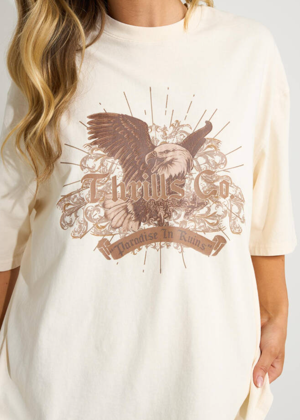 Ruined Paradise Oversized Tee - Heritage White | Abbey Road Kaikoura