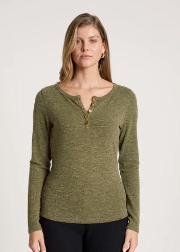 Rumi Long Sleeve Top - Olive | Abbey Road Kaikoura