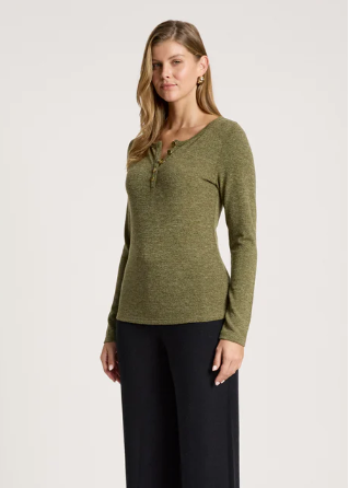 Rumi Long Sleeve Top - Olive | Abbey Road Kaikoura
