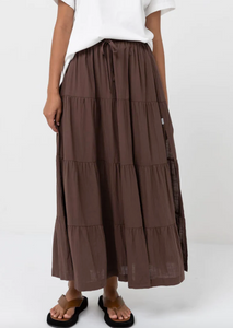 RHYTHM Classic Tiered Maxi Skirt | Abbey Road Kaikoura
