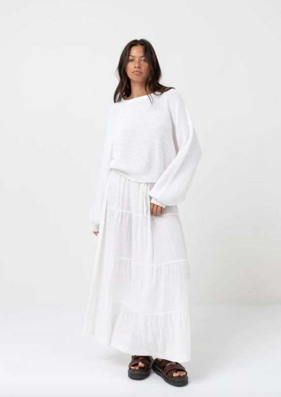 RHYTHM Classic Tiered Maxi Skirt | Abbey Road Kaikoura