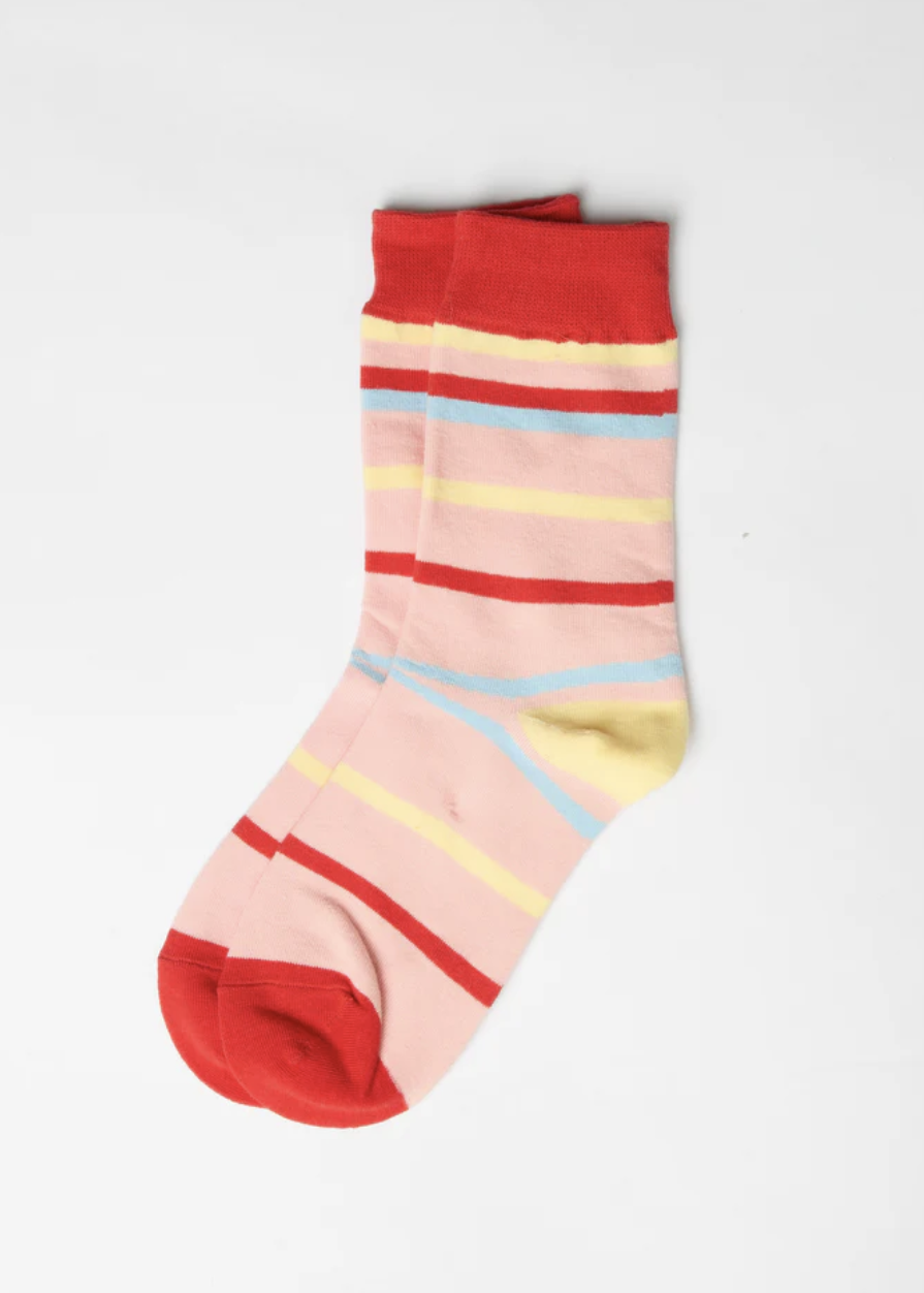 S & G Socks - Stripes Multi | Abbey Road Kaikoura