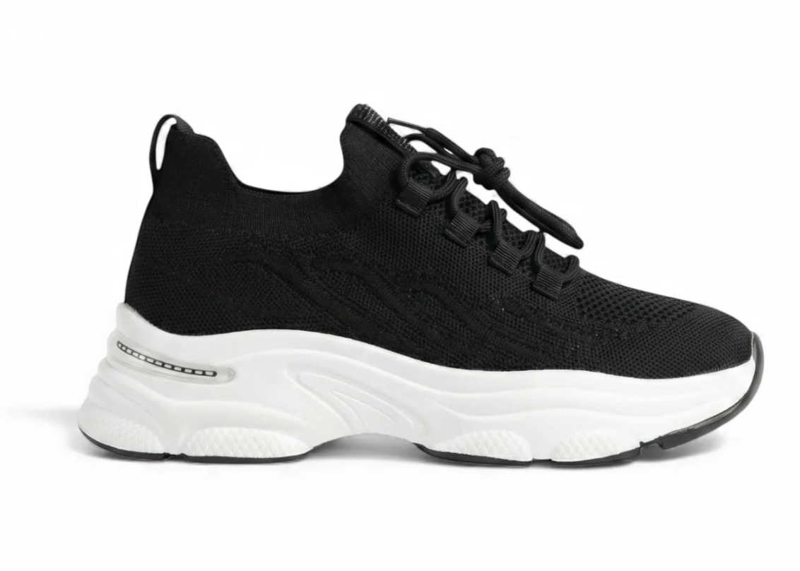 Sabine Black Crystal Knit Sneaker | Abbey Road Kaikoura