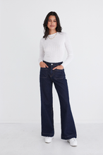 Load image into Gallery viewer, Zoey Indigo High Rise Wide Leg Pocket Jean
