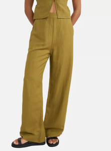 Rhythm\Maya Wide Leg Pant/Olive|Abbey Road