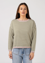 Load image into Gallery viewer, Stella &amp; Gemma\Street Jumper-Olive Stripe|Abbey Road