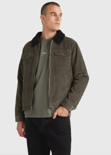 Billabong\Easy Trucker Sherpa Jacket/Olive|Abbey Road