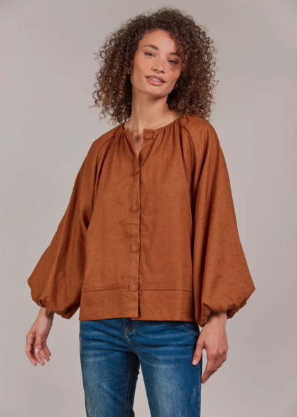 EB & IVE | Laax Button Blouse | Abbey Road Kaikoura