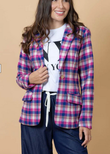 Chalo\Azini Checkered Blazer|Abbey Road