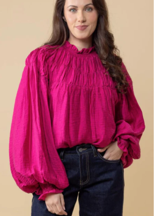 Charlo\Jontee Long Sleeve Top/Pink|Abbey Road