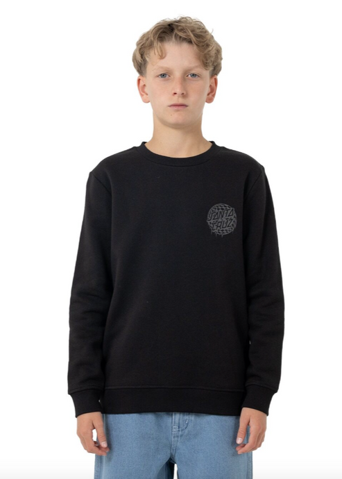 SANTA CRUZ | Check Waste Dot Mono Reflect Sweater - Black | Abbey Road Kaikoura