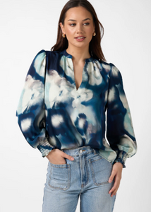 Stella & Gemma\Cecily Top Navy Floral Blur|Abbey Road