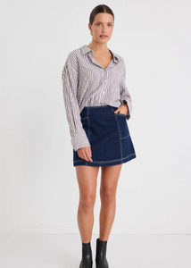 STORIES TO BE TOLD | Launch Denim Mini Skirt Indigo | Abbey Road Kaikoura