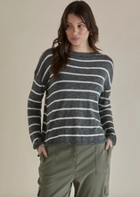 Load image into Gallery viewer, Betty Basics\Natasha Knit Top /Green stripe|Abbey Road