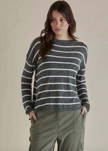 Betty Basics\Natasha Knit Top /Green stripe|Abbey Road