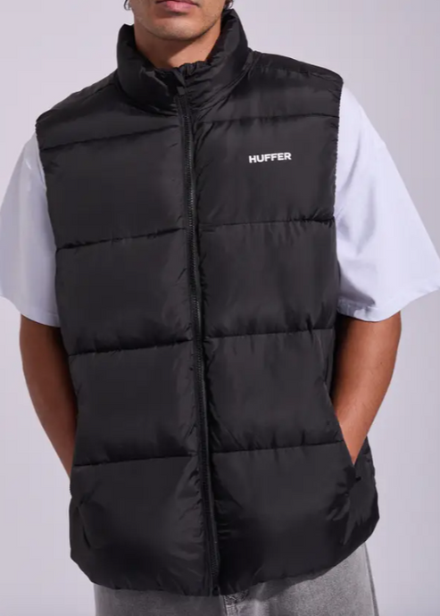 Huffer\Men's Street Puffer Vest /Black|Abbey Road