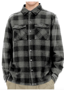 Huffer\9 to 5 Check Shacket /Concrete Check|Abbey Road
