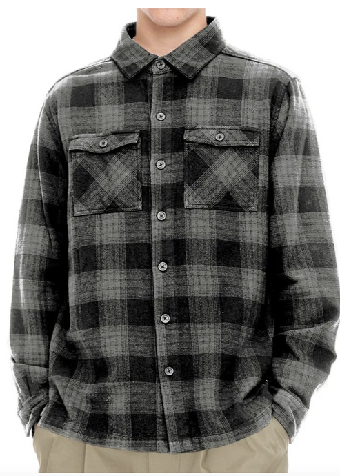 Huffer\9 to 5 Check Shacket /Concrete Check|Abbey Road