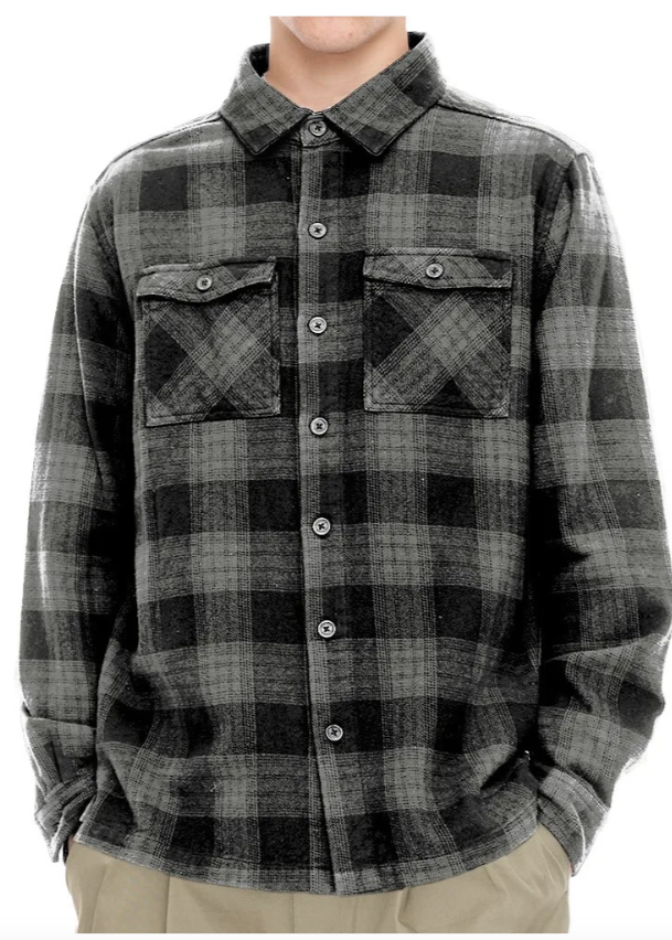 Huffer\9 to 5 Check Shacket /Concrete Check|Abbey Road