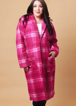 Load image into Gallery viewer, Charlo\Bree Cardigan /Pink Red Check|Abbey Road