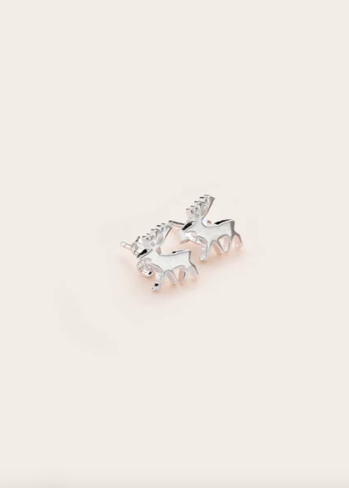 WHISTLE & POP | Hunter Gather Stag Studs Silver | Abbey Road Kaikoura
