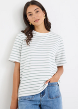 Load image into Gallery viewer, RE:UNION label | Binding Tee - Khaki Stripe | Abbey Road Kaikoura