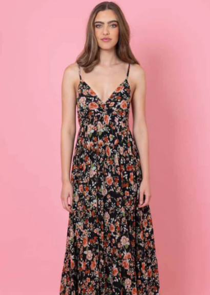 CHARLO | Coco Maxi Dress - Black Boho | Abbey Road Kaikoura
