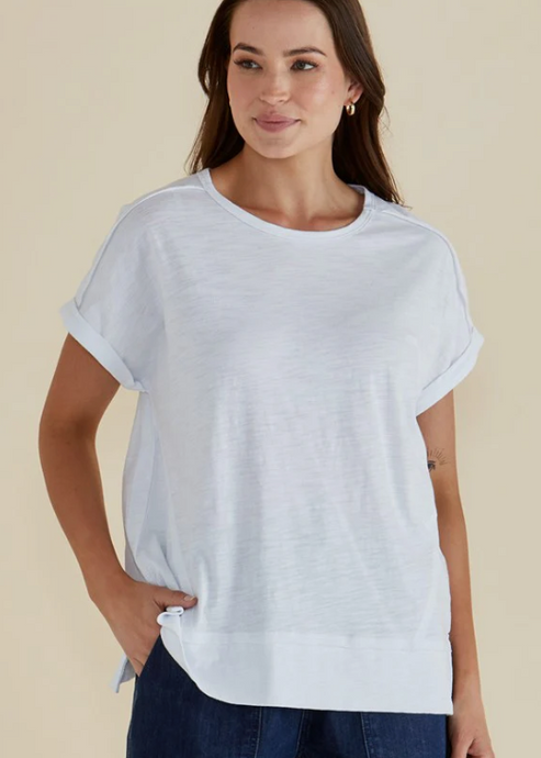 Shirley Short Sleeve Tee White | Abbey Road Kaikoura