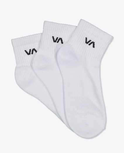 VA Mini Crew Sock 3 Pack - White | Abbey Road Kaikoura