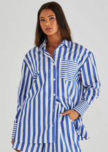Load image into Gallery viewer, Brynne Shirt Blue Stripe | Abbey Road Kaikoura