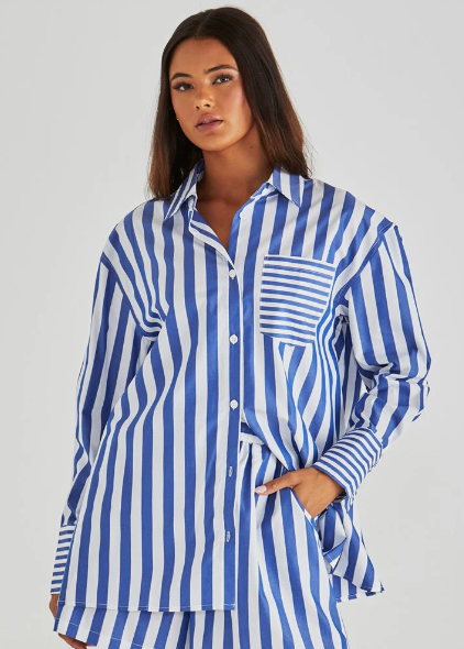 Brynne Shirt Blue Stripe | Abbey Road Kaikoura