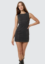 Load image into Gallery viewer, Night Shift Mini Dress / Ash Black | Abbey Road Kaikoura